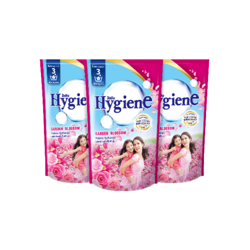 HYGIENE น้ำยาปรับผ้านุ่ม ไฮยีน ขนาด500 มล.(3 ถุง/แพ็ค) ชมพูเข้ม