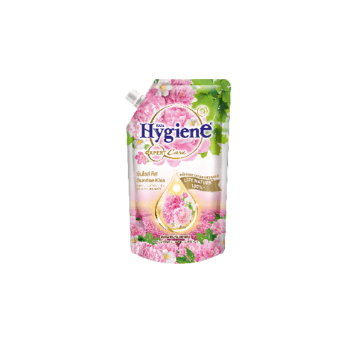 HYGIENE น้ำยาปรับผ้านุ่ม ไฮยีนเอ็กซ์เพิร์ทแคร์ ซันไรส์ คิส ขนาด 490 มล. สีชมพู (1x12)