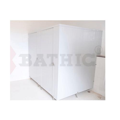 BATHIC ผนังห้องน้ำ PVC บานพาร์ติชั่น 50x90ซม. สีเทา
