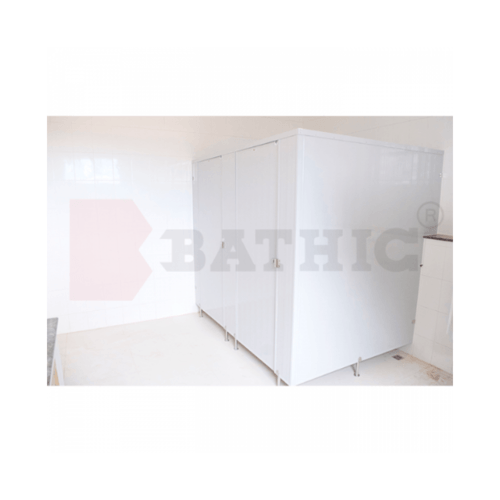 BATHIC ผนังห้องน้ำ PVC บานพาร์ติชั่น 155x195ซม. สีครีม