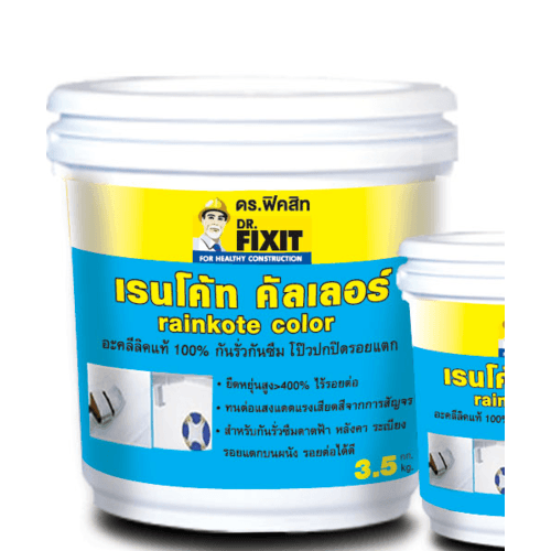 DR.Fixit อะคริลิคกันรั่วกันซึม ปกปิดรอยแตกร้าว เรนโค้ท คัลเลอร์ สีเทา  สีเทา