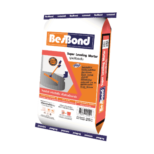 BESBOND ปูนปรับระดับ SUPER LEVELING MORTAR 25 kg. เทาอ่อน