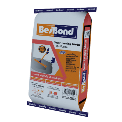 BESBOND ปูนปรับระดับ SUPER LEVELING MORTAR 25 kg. เทาอ่อน