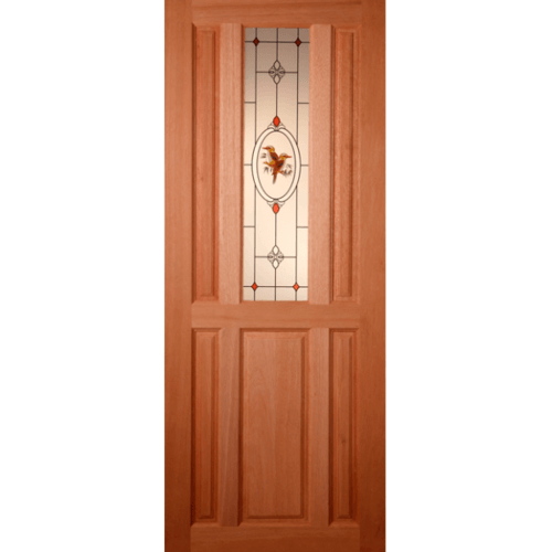 ประตูไม้สยาแดง ss-01/2 ขนาด 70x200 cm.