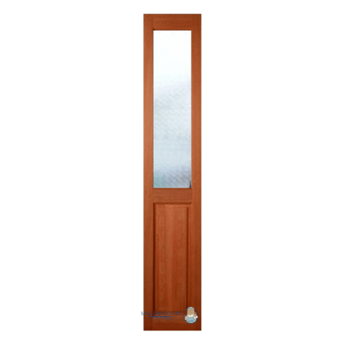 MAZTERDOOR  ประตูไม้สยาแดง ลูกฟักพร้อมกระจกใส ขนาด50x200ซม. SL-01  