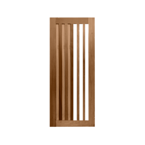 MAZTERDOOR ประตูไม้สยาแดง ทำช่องพร้อมกระจกใส MD60-09 45x240ซม.