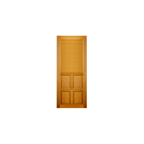 MAZTERDOOR ประตูไม้สยาแดง 4ฟักพร้อมเกล็ดครึ่งบานบน G939 70x200ซม.