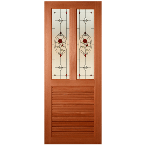 ประตูไม้สยาแดง ss-03/3 ขนาด 90x200 cm.