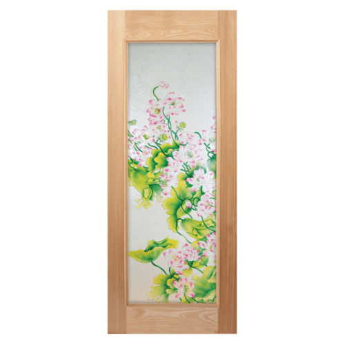 ประตูกระจกไม้นาตาเซีย Master-002 90x200 cm.