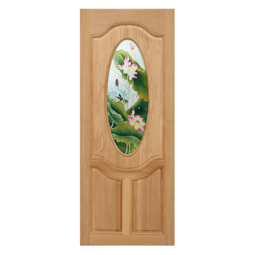 ประตูไม้นาตาเซีย Master-V02 ขนาด 100x200 cm.