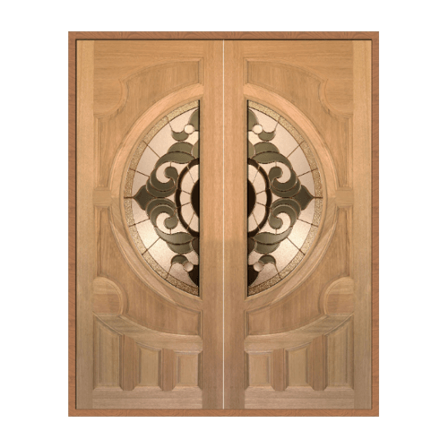 เชท 1ประตูกระจกไม้เนื้อแข็ง  Vanda-01 ขนาด 180x200 cm. 