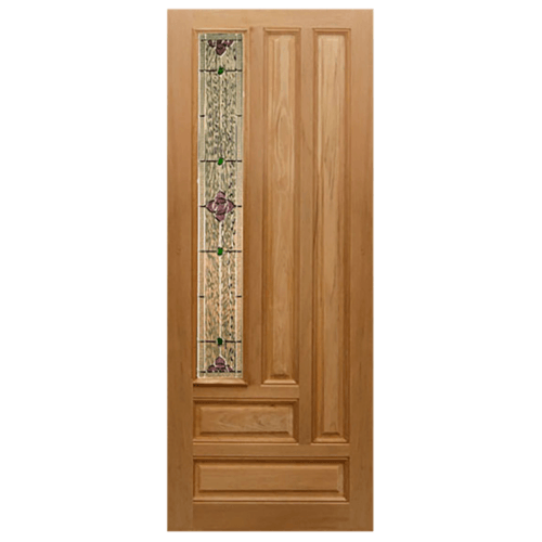 ประตูไม้สยาแดง  JASMINE-06  60x200 cm.