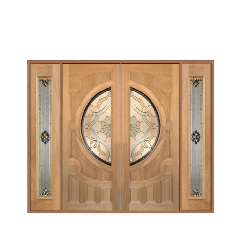 SET 3 ประตูกระจกไม้จาปาการ์ VANDA-02 240X200 cm.