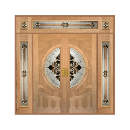 SET 4 ประตูกระจกไม้สยาแดง VANDA-05 240X245 cm.