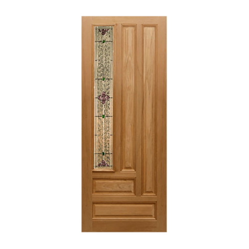 ประตูไม้สยาแดงกระจก Jasmine06A 100x200cm.MAZTERDOOR