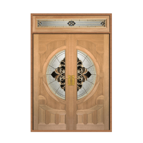 MAZTERDOOR ประตูไม้จาปาร์การ์กระจก SET2 ขนาด 160X240cm.  VANDA-05 