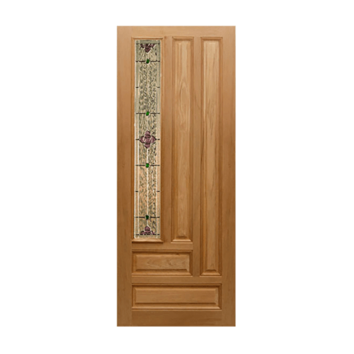 MAZTERDOOR ประตูไม้นาตาเซีย ลูกฟักพร้อมกระจก 80x200cm.  Jasmine-06A  