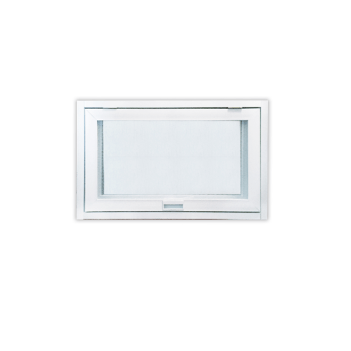 Wellingtan หน้าต่างอลูมิเนียม บานกระทุ้ง ขนาด 80cm.x50cm. พร้อมมุ้ง  WGA0805  สีขาว