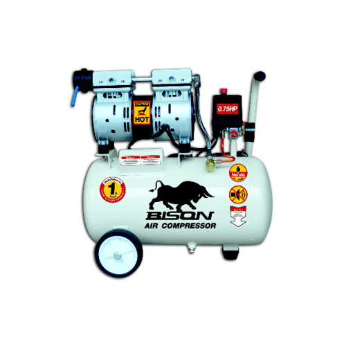 BISON ปั๊มลมไร้น้ำมัน 0.75 HP ขนาด 24 ลิตร รุ่น 550-24