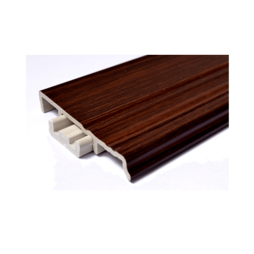 GREAT WOOD ไม้บัวล่าง PVC  FBM-0801A (MI01) 80x14x2700มม. สีสัก