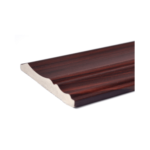 GREAT WOOD ไม้มอบ PVC  FCM-0757A (MI01) 75.5x10x2700มม. สีวอลนัท