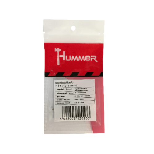 HUMMER สกรูเกลียวปล่อยหัว F-HM412 ขนาด 4x1/2(25ตัว/แพ็ค)