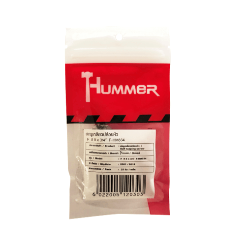 HUMMER สกรูเกลียวปล่อยหัว F-HM834 ขนาด 8x3/4 (25ตัว/แพ็ค)