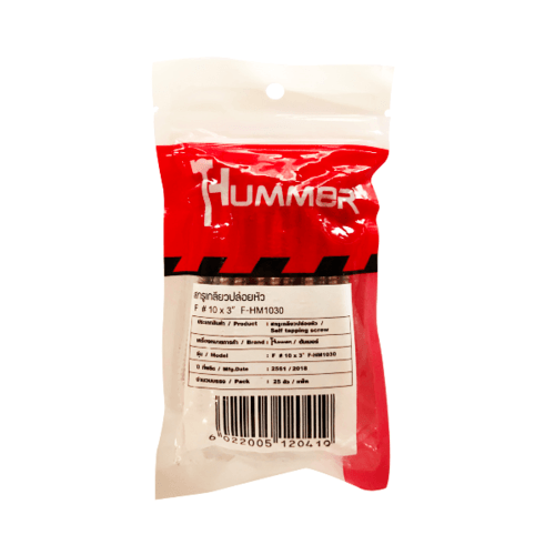 HUMMER สกรูเกลียวปล่อยหัว F-HM1030 ขนาด 10x3 (25ตัว/แพ็ค)