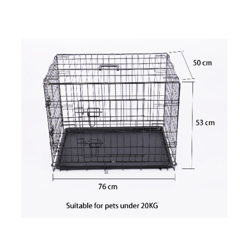 DUDUPETS กรงเหล็กสัตว์เลี้ยง รุ่น PTC008M ขนาด 50x76x57ซม. สีดำ