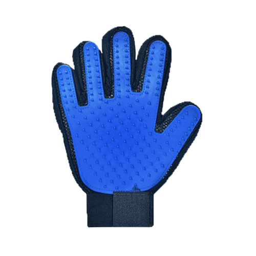 ถุงมือแปรงขนสัตว์เลี้ยงข้างขวา รุ่น GR013 ขนาด 13x24x1ซม.  สีฟ้า DUDUPETS