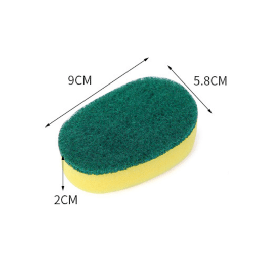 ICLEAN อะไหล่ฟองน้ำ ขนาด 6x9.5x9.5 ซม. รุ่น SG041-GREEN สีเขียว-เหลือง ใช้สำหรับรุ่น SG018 เท่านั้น