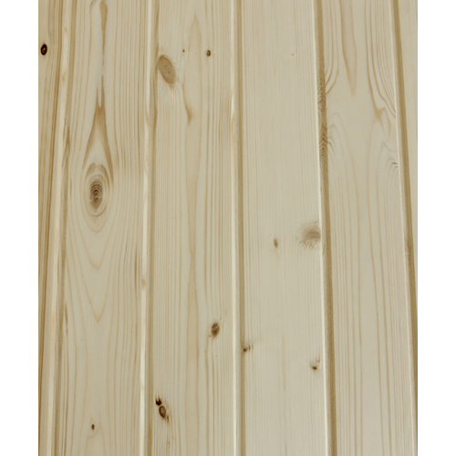 GREAT WOOD ประตูไม้สน บานทึบทำร่อง แนวตั้ง รุ่น PW-SK01G ขนาด 80x200 ซม.