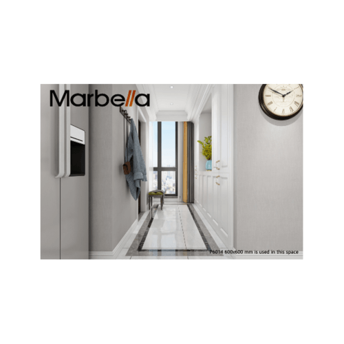 Marbella กระเบื้องพอร์ซเลน 60x60 ซม. ซเลน เลกเซ-ไลท์เกรย์ P6014 Glossy (4P) Random