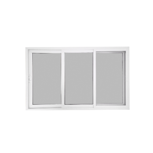 Wellingtan หน้าต่างไวนิล บานเลื่อน ขนาด 180cm.x110cm. พร้อมมุ้ง SFS (2-T) GYW2001 สีขาวเทา 
