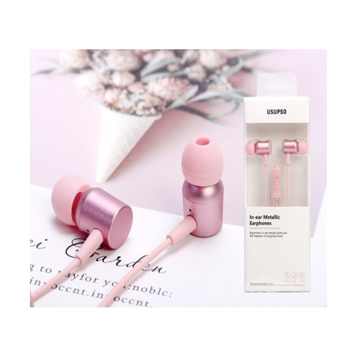 USUPSO หูฟัง In-ear 8424 สีชมพู (#I9)