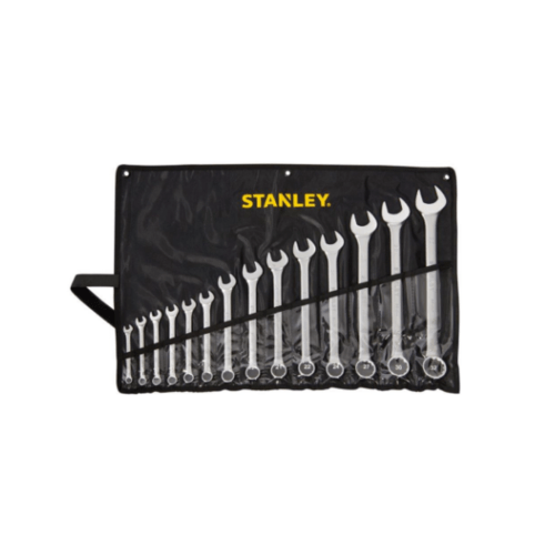 STANLEY ชุดประแจแหวนข้าง ปากตาย 14 ชิ้น +ซองผ้าสีดำ รุ่น STMT80944-8