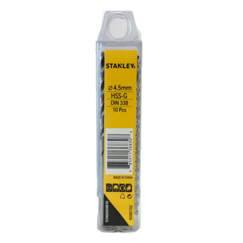 STANLEY ดอกเจาะเหล็ก HSS 4.5 มม.(10pcs.) รุ่น STA50059B10