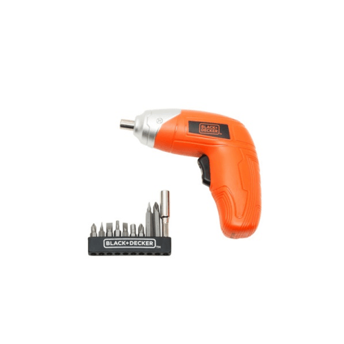 BLACK+DECKER สว่านไขควงไฟฟ้าไร้สาย 3.6V รุ่น KC3610-B1 + ชุดอุปกรณ์เสริม 10 ชิ้น