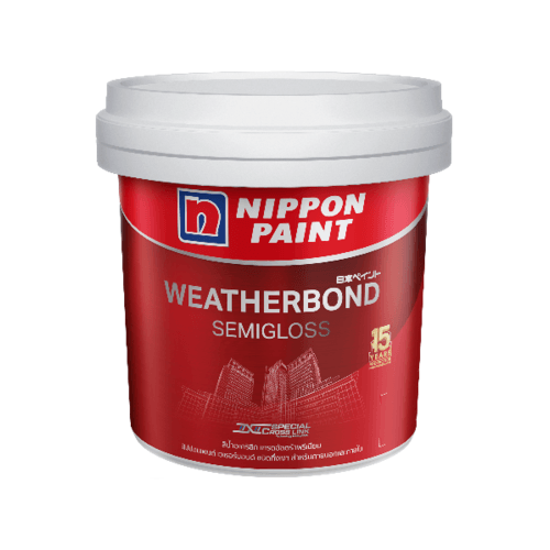 NIPPON PAINT สีน้ำภายนอก WEATHERBOND กึ่งเงา ขนาด 9 ลิตร เบส A