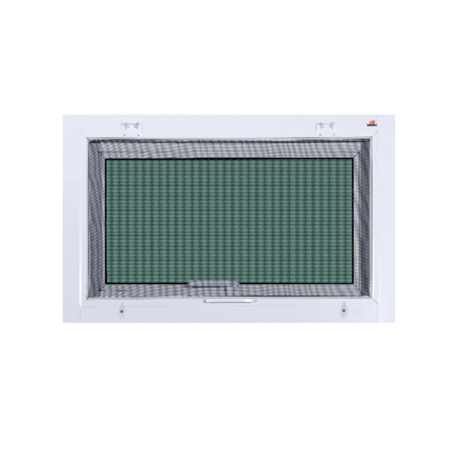 A PLUS PLATINUM หน้าต่างอะลูมิเนียม บานกระทุ้ง A-P/004 50x80ซม. สีขาว พร้อมมุ้ง