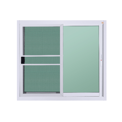 A-Plus หน้าต่างอะลูมิเนียมบานเลื่อน 100x110ซม. (มีมุ้ง)  สีขาว