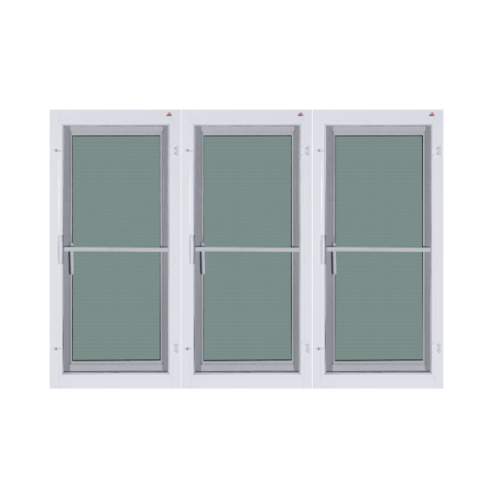 A PLUS PLATINUM หน้าต่างอะลูมิเนียม บานเปิด 3 ช่อง 180x110ซม. สีขาว พร้อมมุ้ง