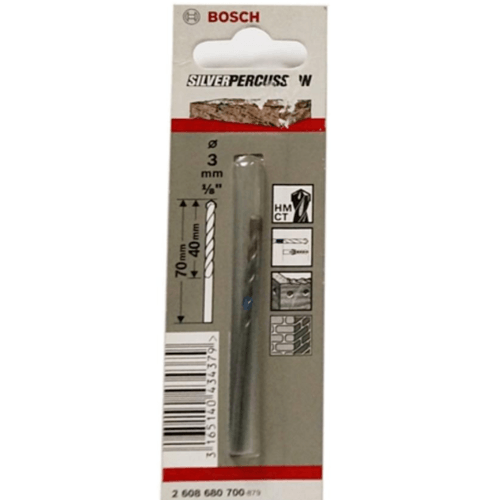 BOSCH ดอกเจาะปูน สีเงิน CYL-3 : 3 x 40/70 มม.