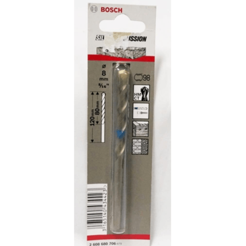 BOSCH ดอกเจาะปูน สีเงิน CYL-3 : 8 x 80/120 มม.