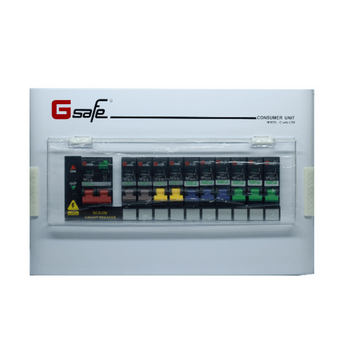 G-Safe ตู้คอนซูมเมอร์สำเร็จ 10 ช่อง 63A