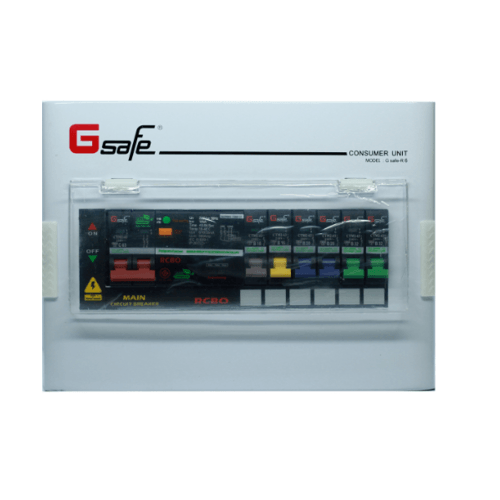 G-Safe ตู้คอนซูมเมอร์สำเร็จ(เมน+กันดูด) 6 ช่อง 63A