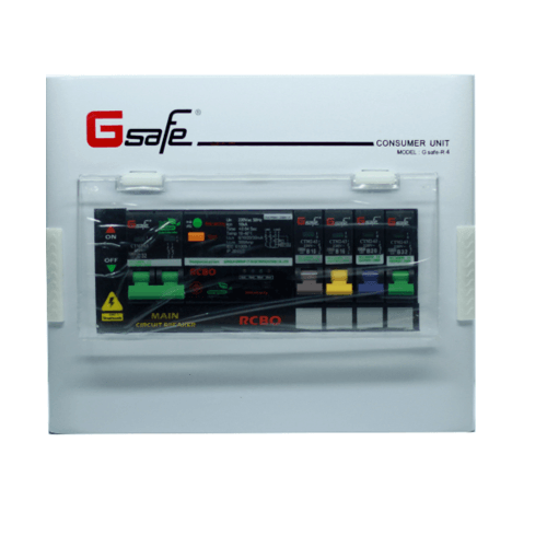 G-Safe ตู้คอนซูมเมอร์สำเร็จครบชุด 4 ช่อง 32A กันดูด