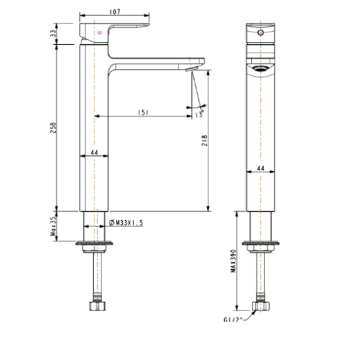 American Standard A-1308-10 ก๊อกน้ำเย็นทรงสูง ACACIA-E