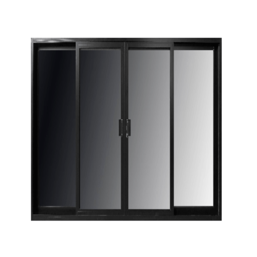 RAKANGTHONG ประตูไวนิล บานเลื่อน FSSF 200x205ซม. สีดำ พร้อมมุ้ง