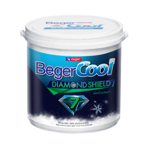 Beger สีน้ำอะครีลิคเบเยอร์คูล ไดมอนด์ชิลด์ 7 ปี ภายใน 3.5ลิตร เบส A